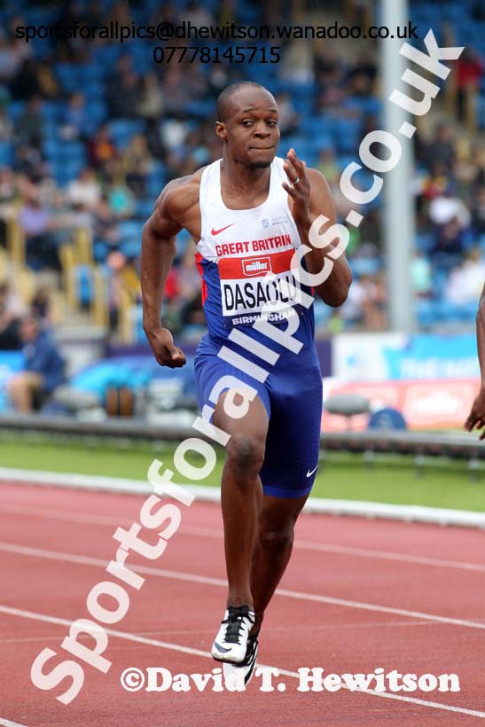 Mens 100 metres, British Championships, Birmingham. Photo: David T. Hewitson/Sports for All Pics